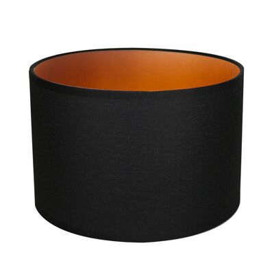 Small round bedside lampshade Black and copper