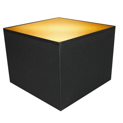 Small Square Bedside Lampshade Black and Gold