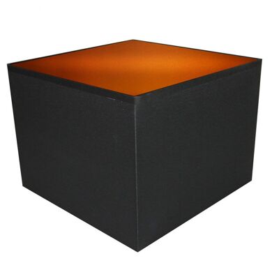 Small square bedside lampshade Black and copper