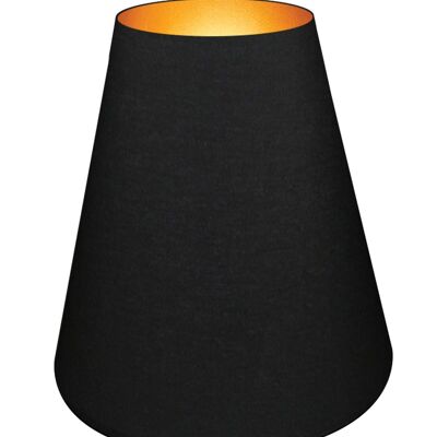 Small conical bedside lampshade Black and Gold