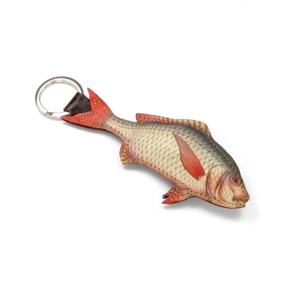 Leather Key Fob - Red Bream Fish
