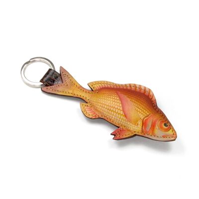 Luxury Leather Key Ring - Goldfish