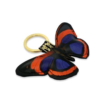 Leather Key Ring / Bag Charm - Kahlo Butterfly