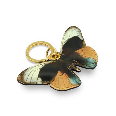 Leather Key Ring - Dusk Butterfly