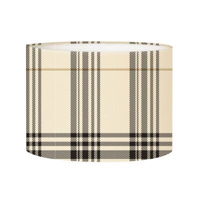 Nachttischlampenschirm im Tartan-Sand-Design