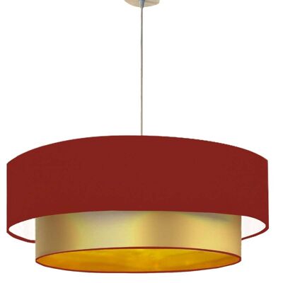 Double gold and wine-colored lacquered pendant light