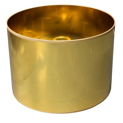 Bright gold lacquered bedside lampshade