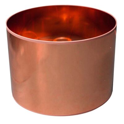 Bright copper lacquered bedside lampshade