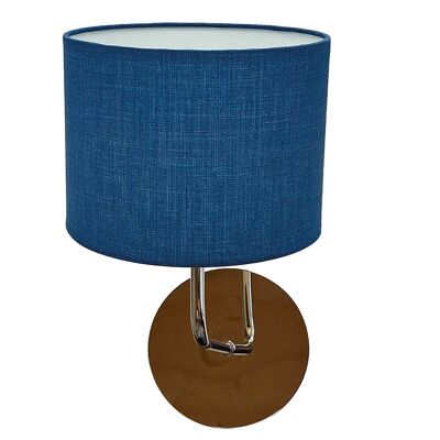 Blue Linen Effect Wall Lamp