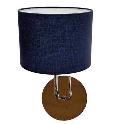 Dark blue Linen Effect Wall Lamp