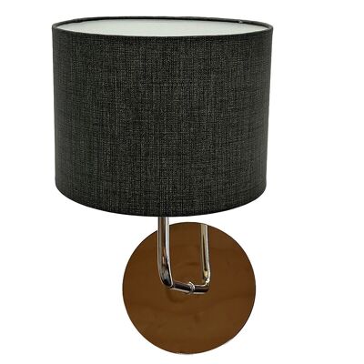 Dark Gray Linen Effect Wall Lamp