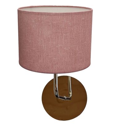 Lámpara de pared efecto lino rosa