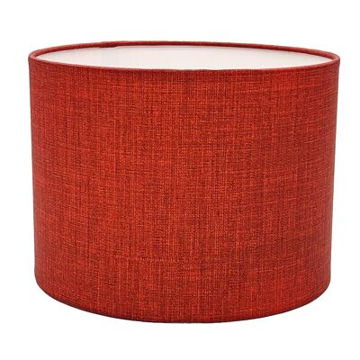 Red Linen Effect Lampshade