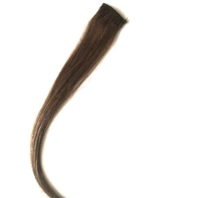 Extensiones de cabello con resaltado marrón grisáceo con clip - Extensiones de cabello marrón ratón - Extensiones para cabello canoso