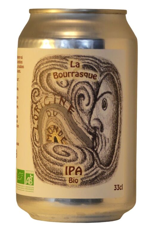 Bière artisanale bio American  IPA 33cl 6% La Bourrasque