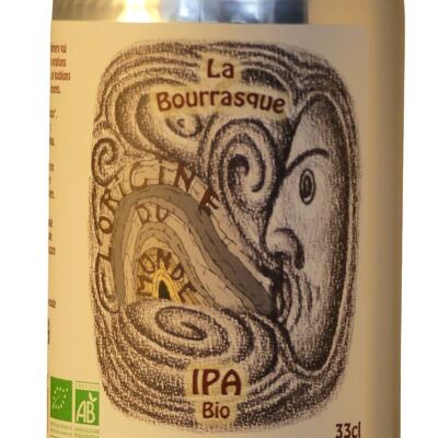 Organic craft beer American IPA 33cl 6% La Bourrasque