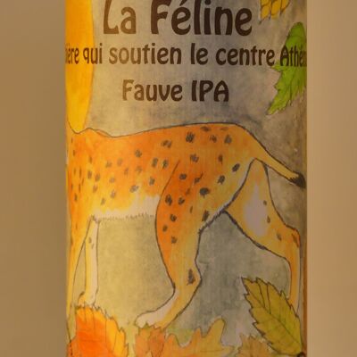 Organic Amber craft beer IPA LA FELINE 6% 50cl