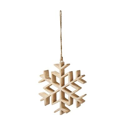 Wooden snowflake to hang 25 cm - Christmas decoration