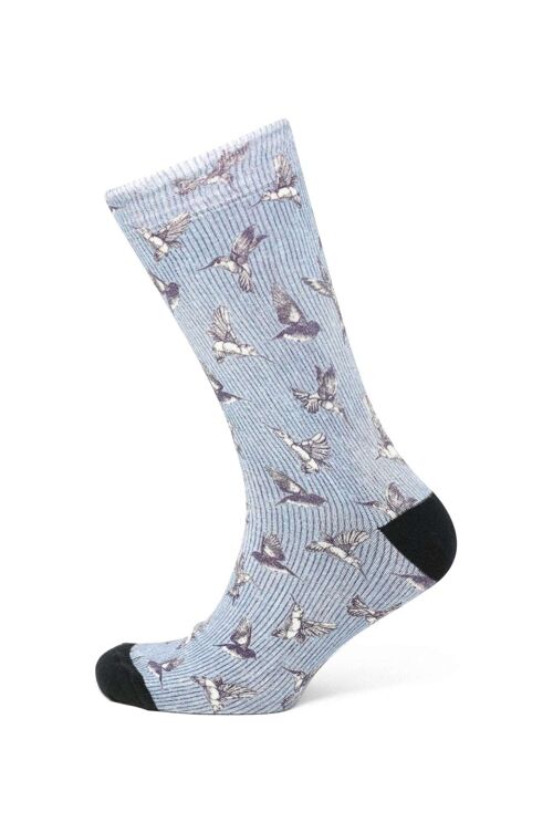 Modische Socke mit Kolibridesign