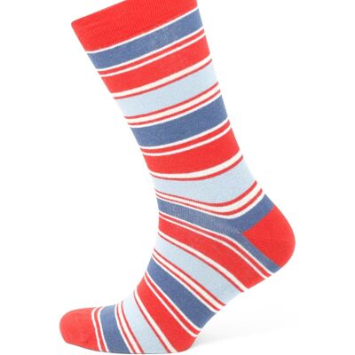 Modische Socke mit Streifen
