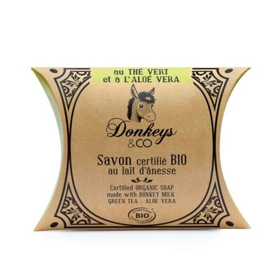 Organic Donkey Milk Soap Green Tea - Aloe Vera 25g