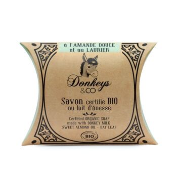 Savon Bio lait d'ânesse Amande Douce - Laurier 25g 1