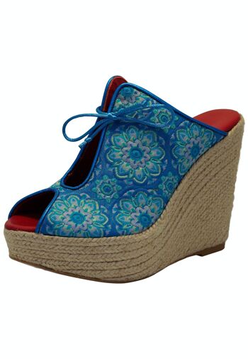 Mule Aphrodite Jacquard Royal 1