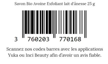 Savon Bio lait d'ânesse Avoine - Exfoliant 25g 2