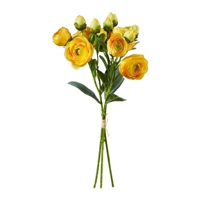 Ramo de ranúnculos amarillos artificiales 44 cm - Arreglo floral