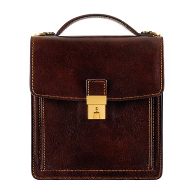 Small Leather Briefcase, Messenger Bag - Walden