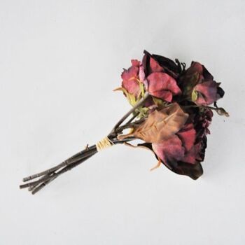 Bouquet de rose rouge artificiel 32 cm  - Composition florale 1