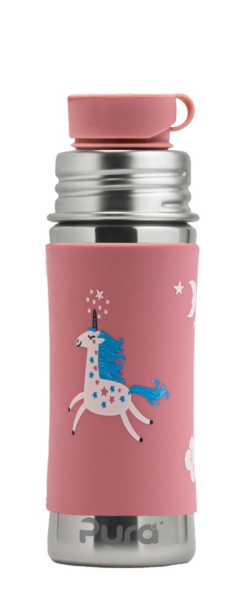 Pura sportfles 325 ml + unicorn sleeve