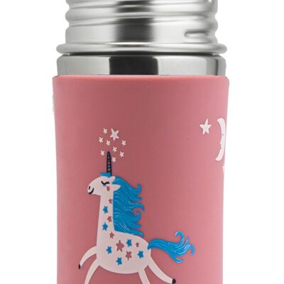 Botella con pico Pura 325 ml + funda unicornio