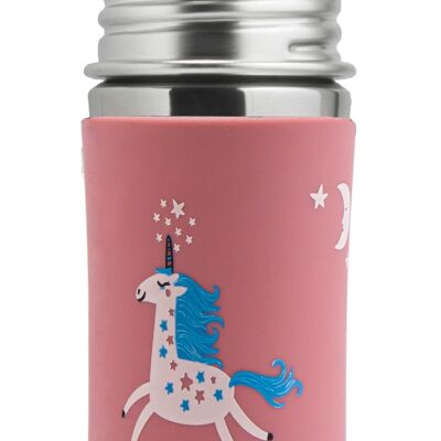 Pura straw bottle 325 ml + unicorn sleeve