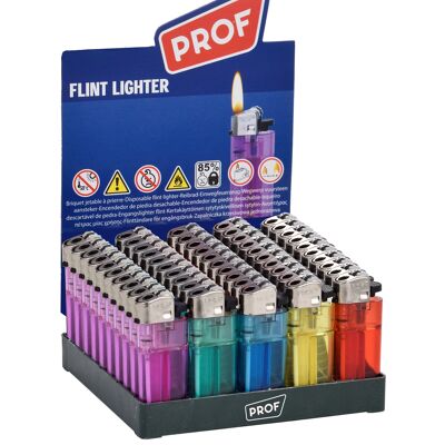 Display of 50 mini stone lighters COLOR