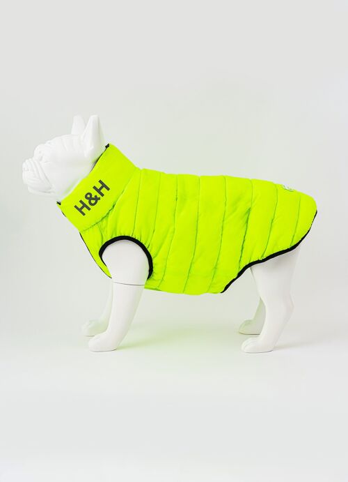 Reversible Dog Puffer Jacket - Green and Navy