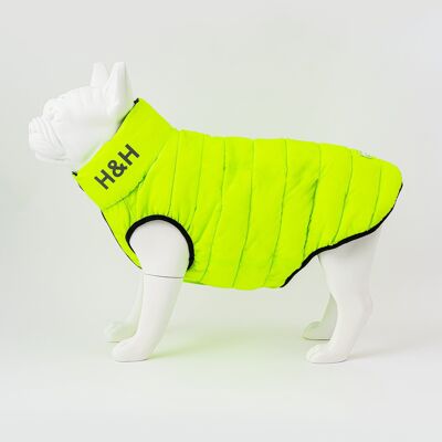 Reversible Dog Puffer Jacket - Green and Navy