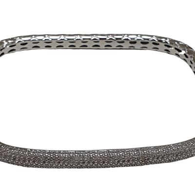 Bracciale rodio con zirconi