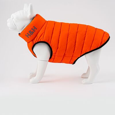 Reversible Dog Puffer Jacket - Orange and Navy