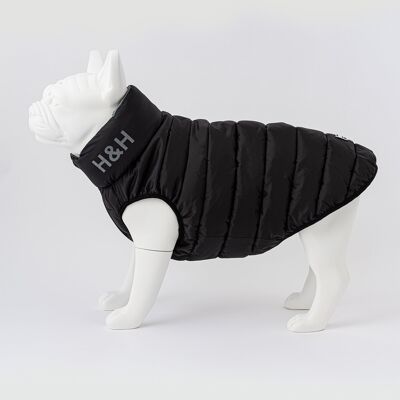 Doudoune Réversible pour Chien - Noir et Gris