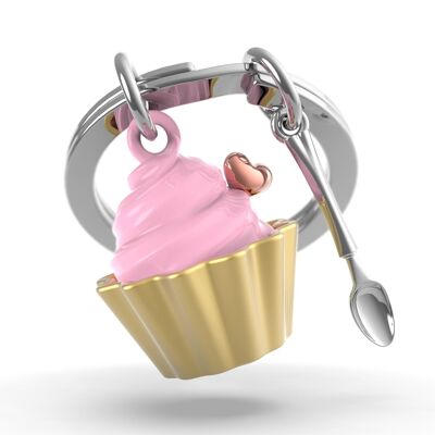 Porte-clés Cupcake fraise - METALMORPHOSE