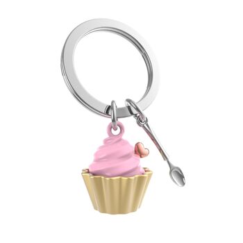 Porte-clés Cupcake fraise - METALMORPHOSE 3