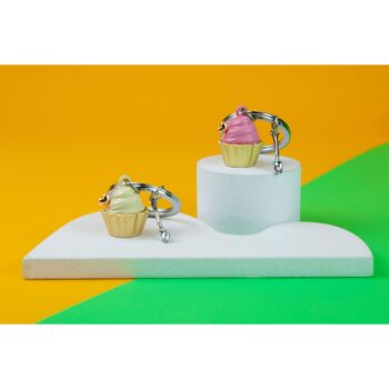 Porte-clés Cupcake fraise - METALMORPHOSE 4