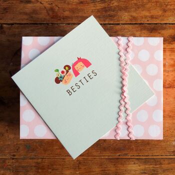 Carte Besties en feuille d’or AH08 2