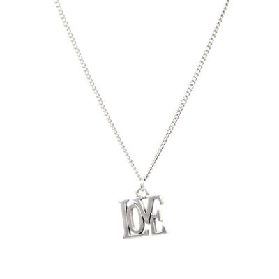 Zilveren ketting love letter