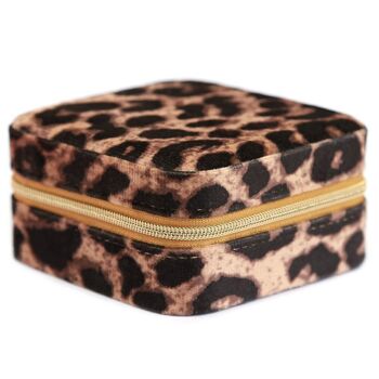 Boîte à bijoux velours léopard 1