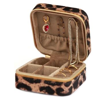 Boîte à bijoux velours léopard 2