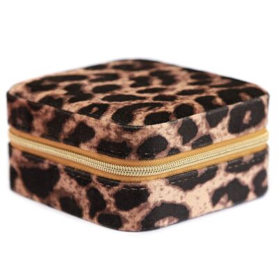 Jewelry box velvet leopard