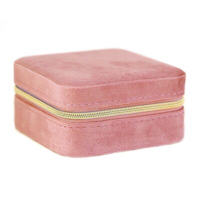 Jewelry box velvet pink