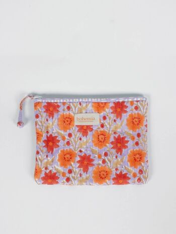 Pochette zippée Floribunda, Lilas 1